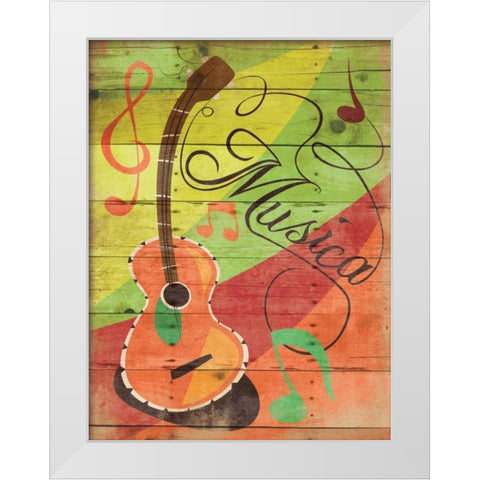 Musica II White Modern Wood Framed Art Print by Grey, Jace