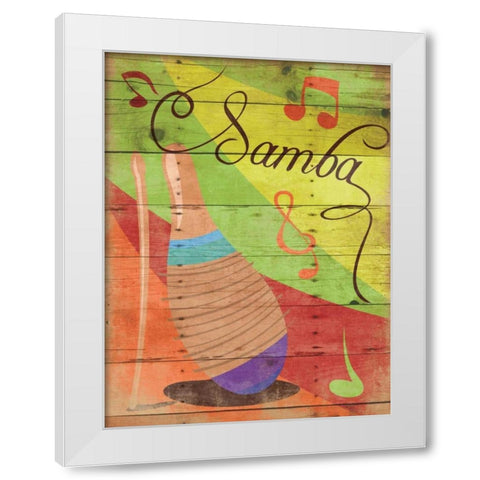 Samba II White Modern Wood Framed Art Print by Grey, Jace