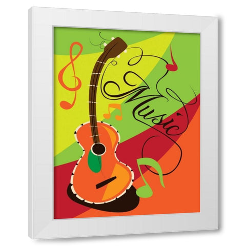 Music I White Modern Wood Framed Art Print by Grey, Jace