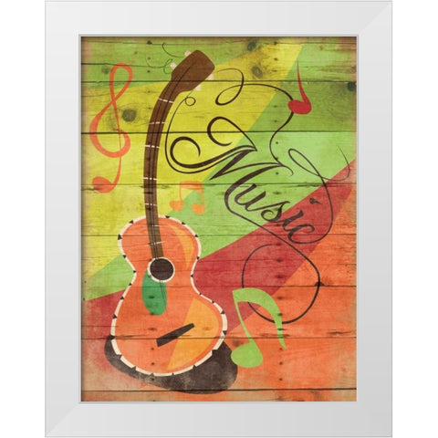 Music II White Modern Wood Framed Art Print by Grey, Jace