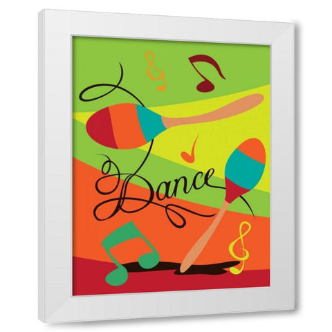 Dance I White Modern Wood Framed Art Print by Grey, Jace