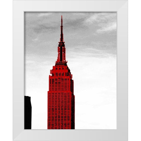NY White Modern Wood Framed Art Print by Grey, Jace