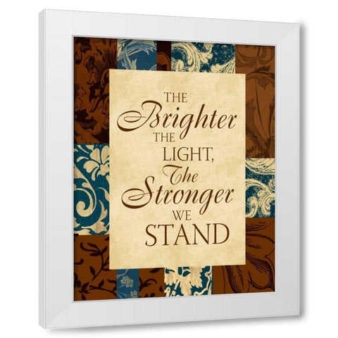 Brighter I White Modern Wood Framed Art Print by Grey, Jace