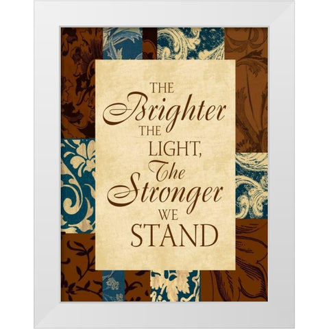 Brighter I White Modern Wood Framed Art Print by Grey, Jace