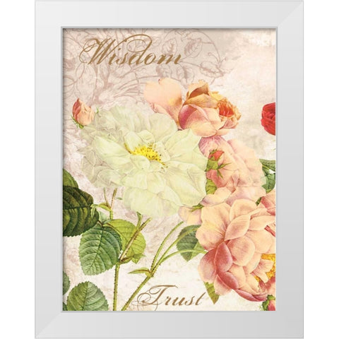 Wisdom Trust White Modern Wood Framed Art Print by Grey, Jace