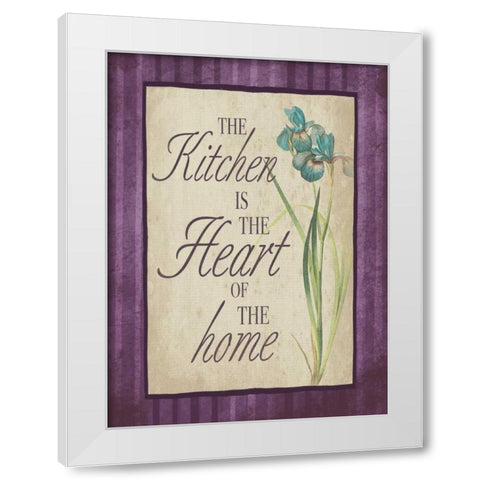 Kitchen Heart of The Home White Modern Wood Framed Art Print by Grey, Jace