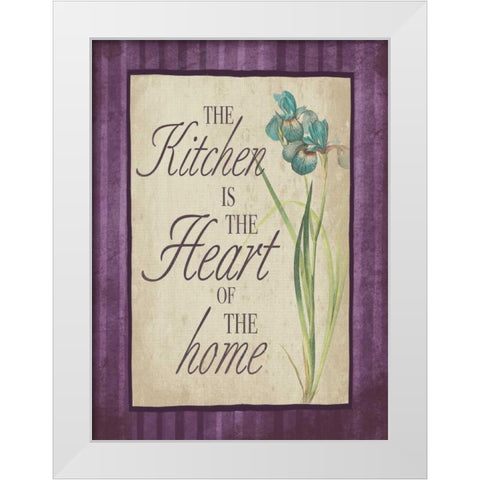 Kitchen Heart of The Home White Modern Wood Framed Art Print by Grey, Jace