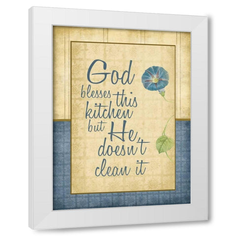 Kitchen gods White Modern Wood Framed Art Print by Grey, Jace