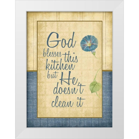 Kitchen gods White Modern Wood Framed Art Print by Grey, Jace