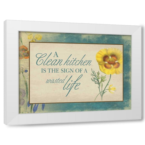 Kitchen Wasted Life 2 White Modern Wood Framed Art Print by Grey, Jace