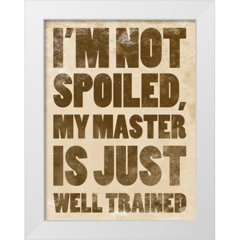 Well Trained White Modern Wood Framed Art Print by Grey, Jace
