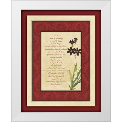 Religious Floral White Modern Wood Framed Art Print by Grey, Jace