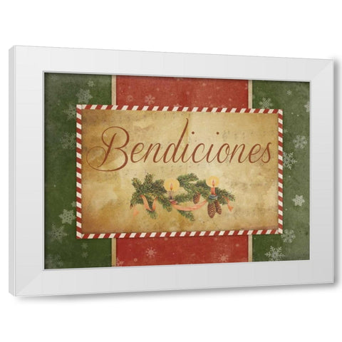 Bendiciones White Modern Wood Framed Art Print by Grey, Jace
