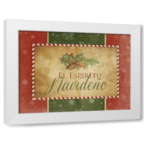 El Espiritu Navideno White Modern Wood Framed Art Print by Grey, Jace