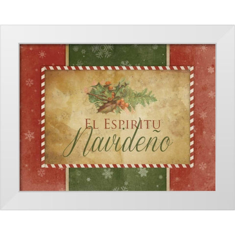 El Espiritu Navideno White Modern Wood Framed Art Print by Grey, Jace