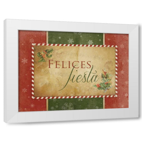 Felices Fiesta White Modern Wood Framed Art Print by Grey, Jace