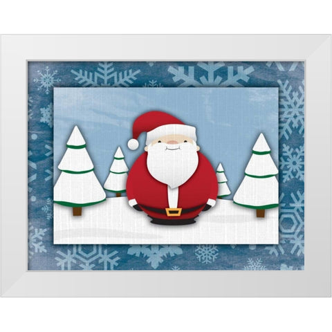 Santa White Modern Wood Framed Art Print by Grey, Jace