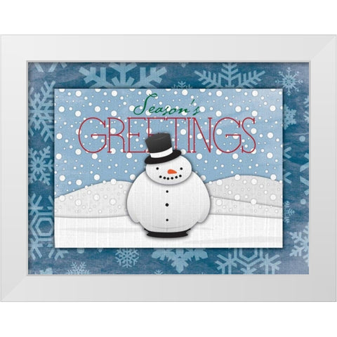 Seasons Greetings White Modern Wood Framed Art Print by Grey, Jace