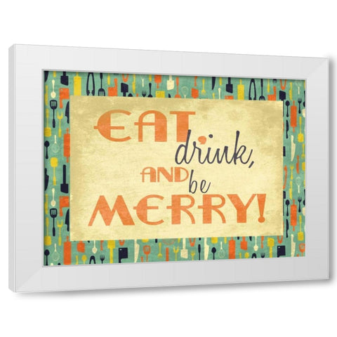 Merry Kitchen White Modern Wood Framed Art Print by Grey, Jace