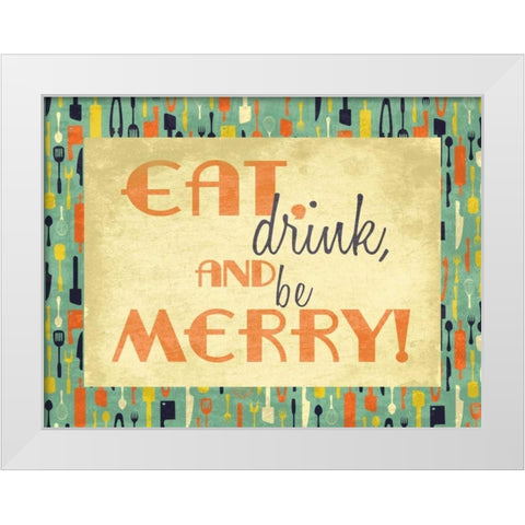 Merry Kitchen White Modern Wood Framed Art Print by Grey, Jace