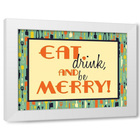 Merry Kitchen 2 White Modern Wood Framed Art Print by Grey, Jace