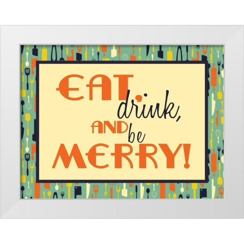 Merry Kitchen 2 White Modern Wood Framed Art Print by Grey, Jace