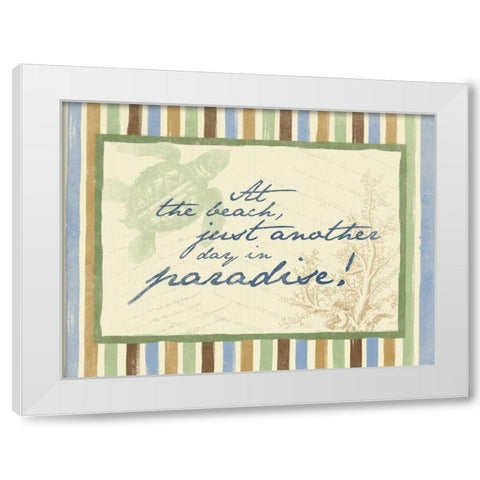 Beach B White Modern Wood Framed Art Print by Grey, Jace