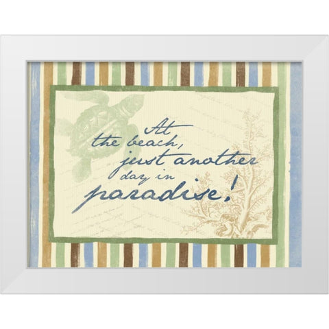 Beach B White Modern Wood Framed Art Print by Grey, Jace