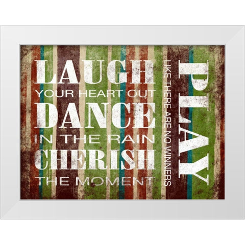 Play Inspirational White Modern Wood Framed Art Print by Grey, Jace