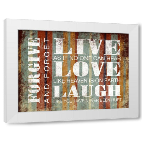 Forgive Inspirational White Modern Wood Framed Art Print by Grey, Jace