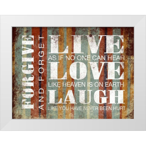 Forgive Inspirational White Modern Wood Framed Art Print by Grey, Jace