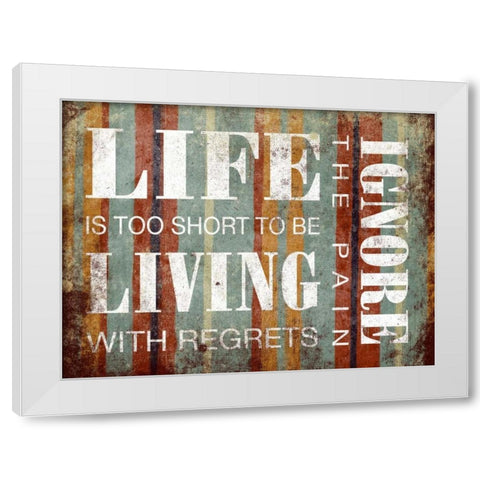 Ignore Inspirational White Modern Wood Framed Art Print by Grey, Jace