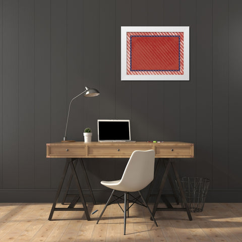 USA 2 White Modern Wood Framed Art Print by Grey, Jace