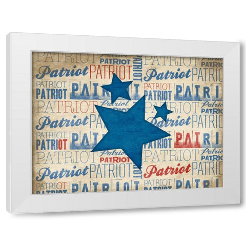 Stars White Modern Wood Framed Art Print by Grey, Jace