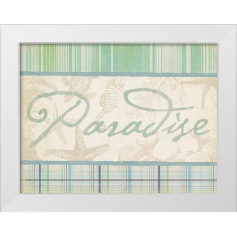 Paradise White Modern Wood Framed Art Print by Grey, Jace