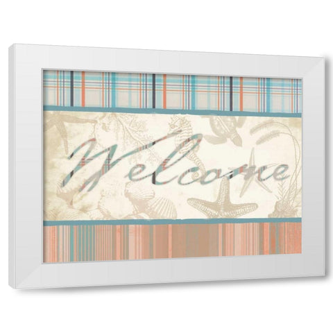 Welcome 2 White Modern Wood Framed Art Print by Grey, Jace