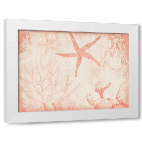 Sea Life in Beige 2 White Modern Wood Framed Art Print by Grey, Jace
