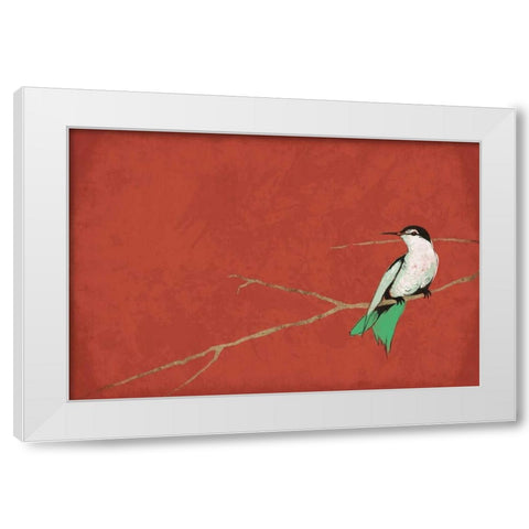 Birds A White Modern Wood Framed Art Print by Grey, Jace