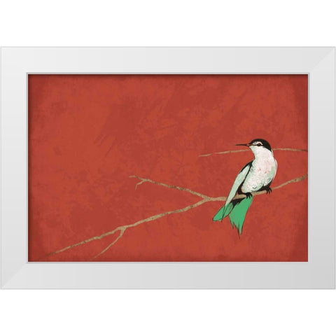 Birds A White Modern Wood Framed Art Print by Grey, Jace