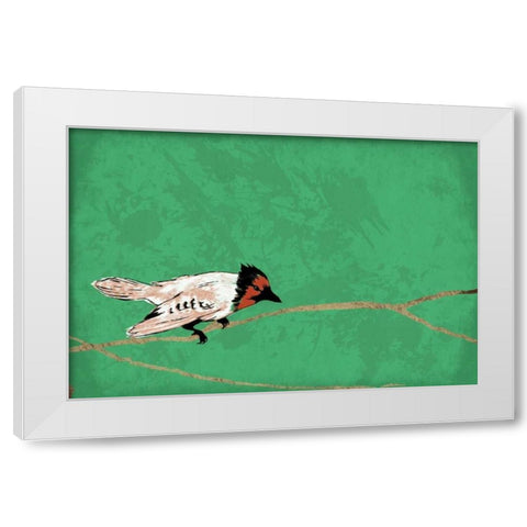 Birds B White Modern Wood Framed Art Print by Grey, Jace