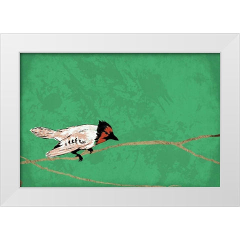 Birds B White Modern Wood Framed Art Print by Grey, Jace