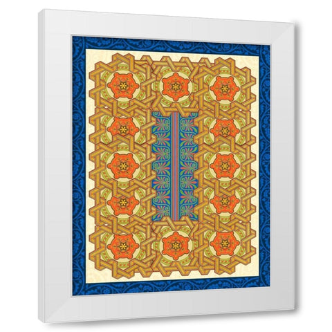 Patterns B White Modern Wood Framed Art Print by Grey, Jace