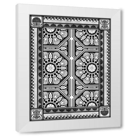 Patterns D White Modern Wood Framed Art Print by Grey, Jace