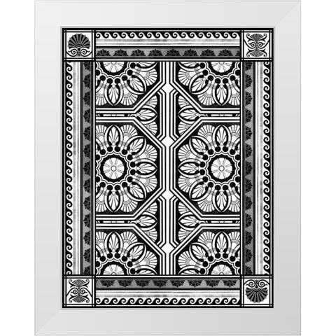 Patterns D White Modern Wood Framed Art Print by Grey, Jace