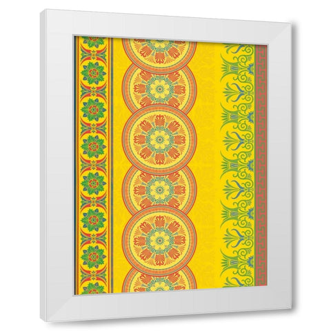 Patterns E White Modern Wood Framed Art Print by Grey, Jace