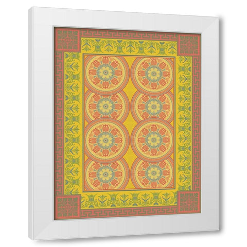 Patterns F White Modern Wood Framed Art Print by Grey, Jace
