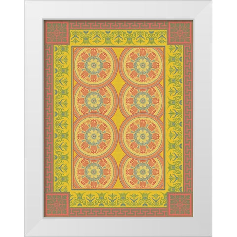 Patterns F White Modern Wood Framed Art Print by Grey, Jace