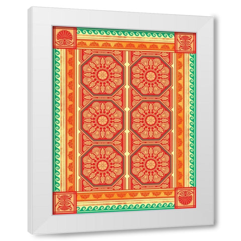 Patterns H White Modern Wood Framed Art Print by Grey, Jace