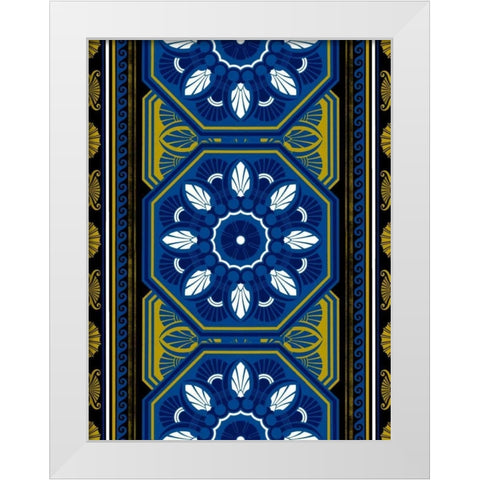 Patterns J4 White Modern Wood Framed Art Print by Grey, Jace