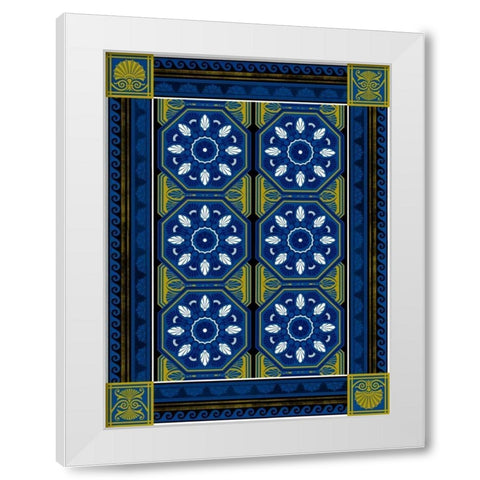 Patterns K White Modern Wood Framed Art Print by Grey, Jace